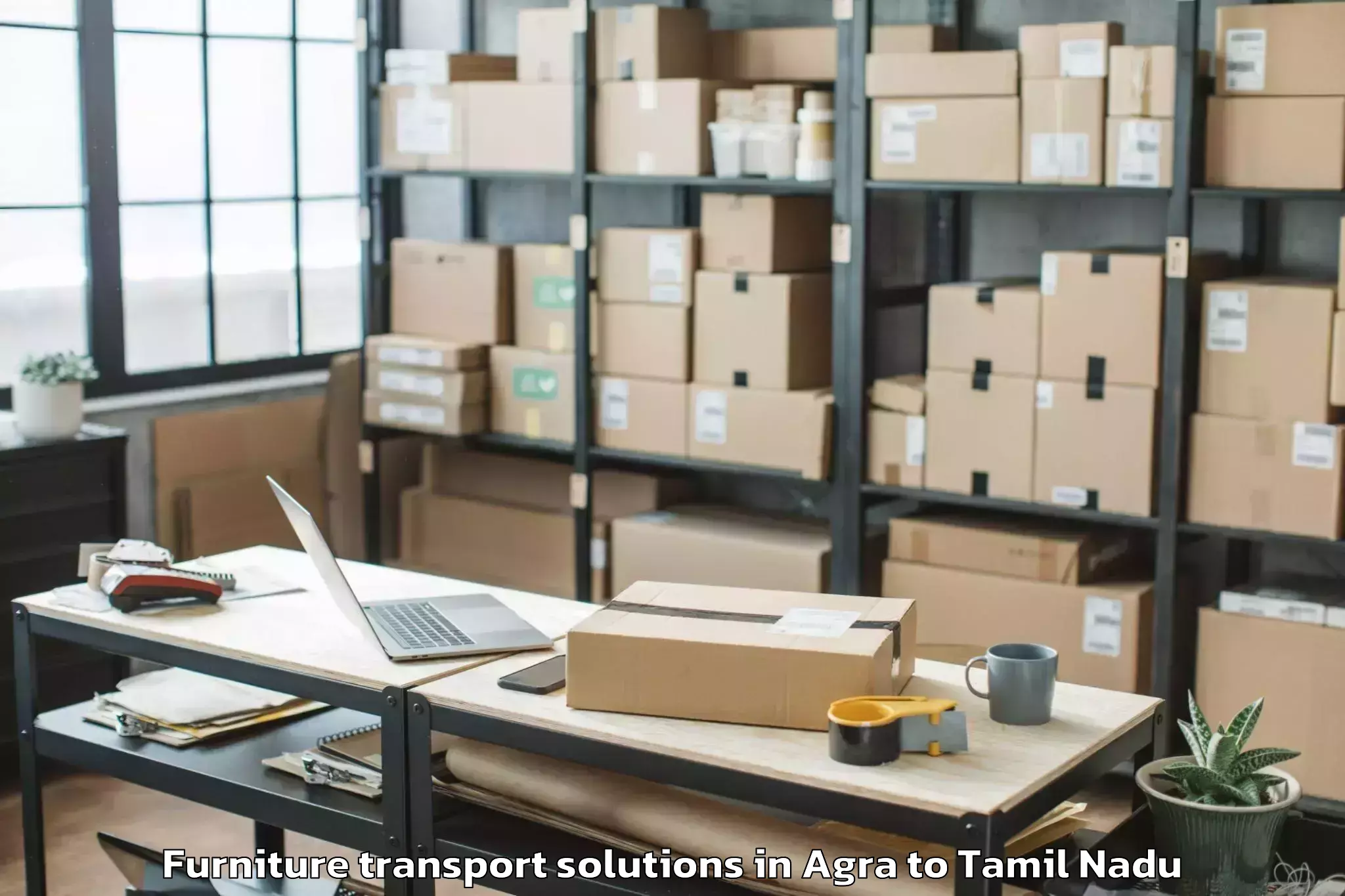 Book Agra to Punjai Puliyampatti Furniture Transport Solutions Online